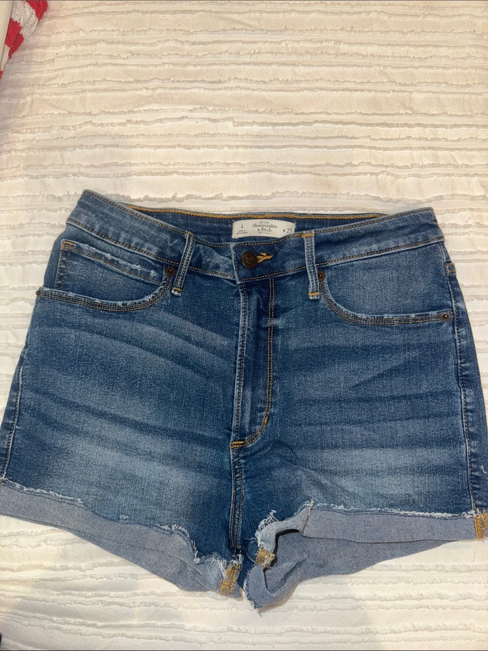 Denim Cutoff Shorts - Blue